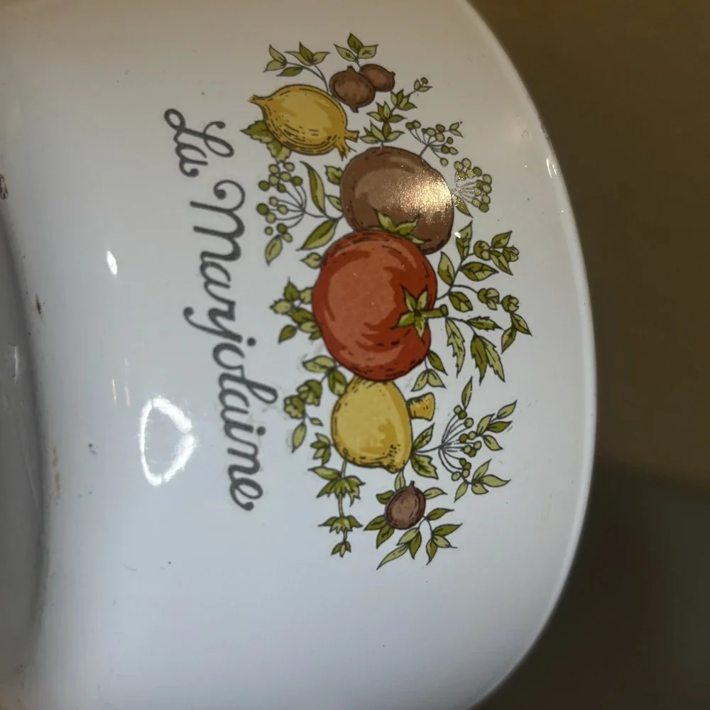 Corning Ware Spice Of Life La Marjorie 2 Qt Casserole & 1.5 Pint Sauce set